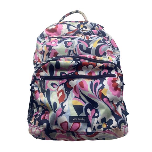 Vera Bradley Mod Paisley Pink Blue Lighten Up Essential Backpack School Travel main image 7